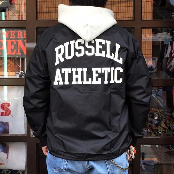 ラッセルアスレチック RUSSELL ATHLETIC コーチジャケット COACH JACKET ブラック "GAME JACKET