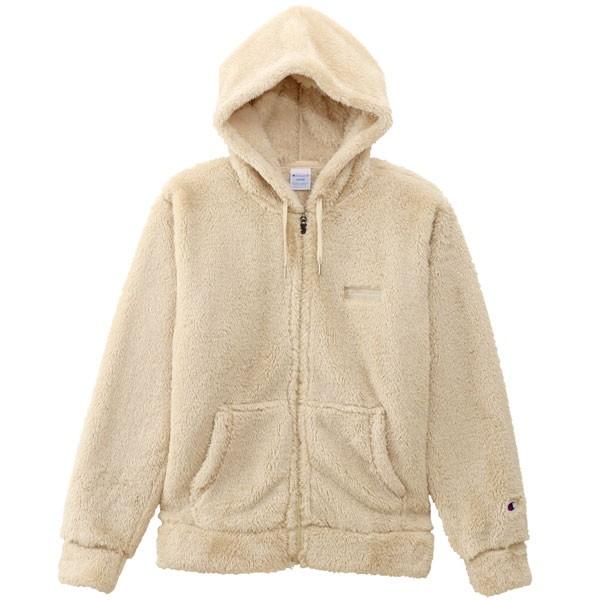 Champion×RCWBコラボ Championフリースジップパーカーベージュ Champion（チャンピオン） ボア ジップ フード フリースジャケット