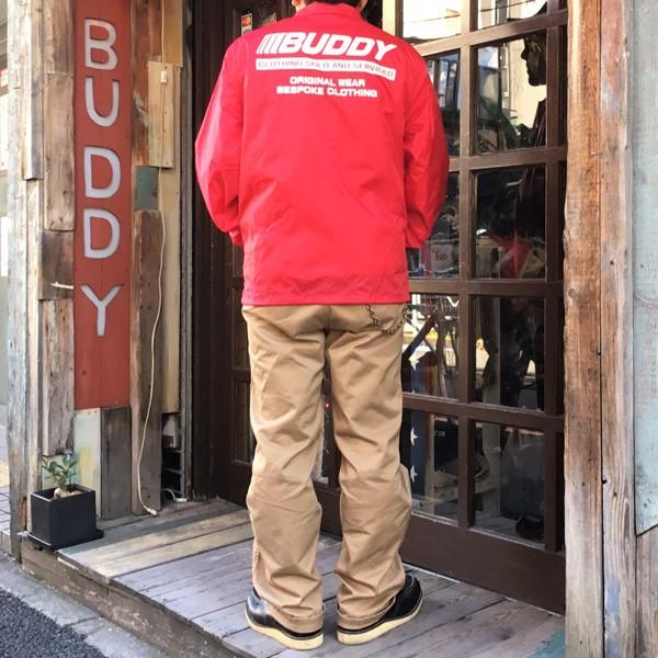 コーチジャケット 裏ボア付き レッド BUDDY オリジナル ウィンド コーチジャケット 裏ボア付き レッド BUDDY オリジナル ウィンド