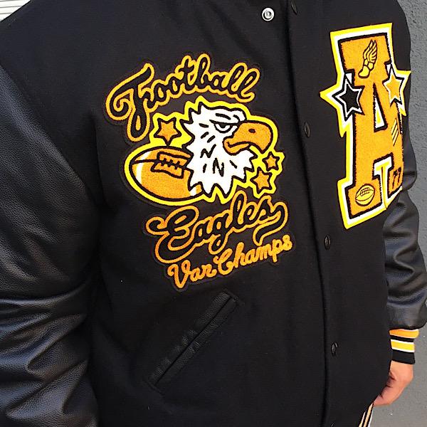 スタジャン アワードジャケット BUDDY オリジナル EAGLES シュニール