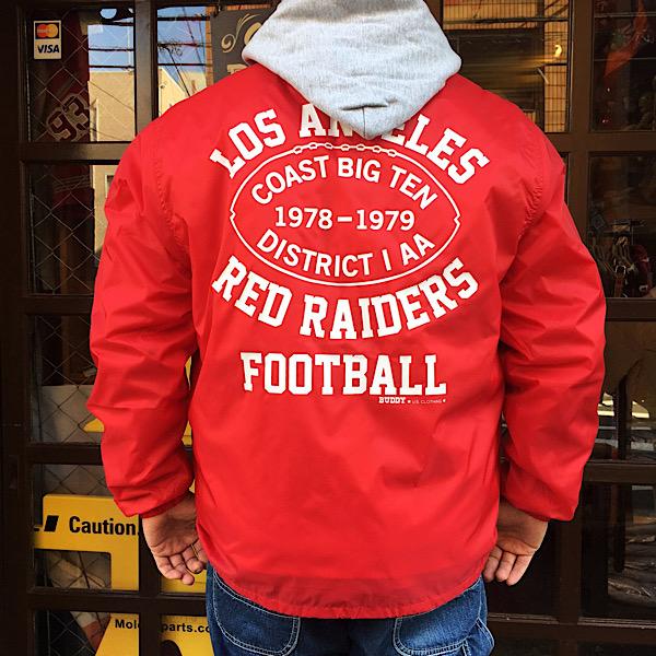 コーチジャケット 裏ボア付き BUDDY ウィンドブレーカー RED RAIDERS