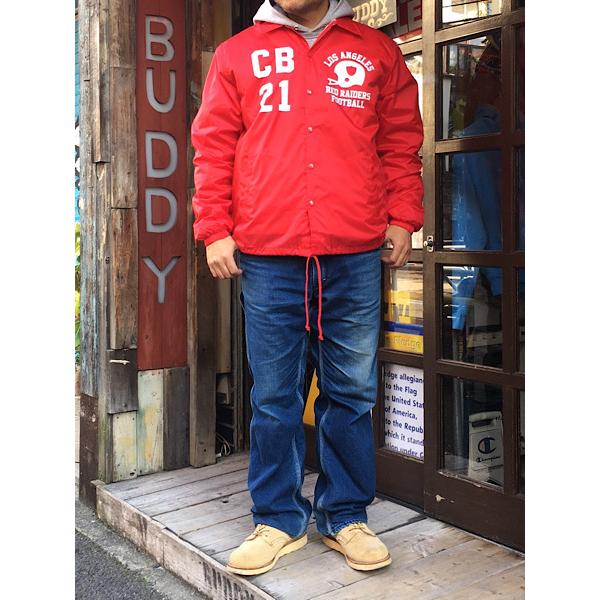 コーチジャケット 裏ボア付き BUDDY ウィンドブレーカー RED コーチジャケット 裏ボア付き BUDDY ウィンドブレーカー RED