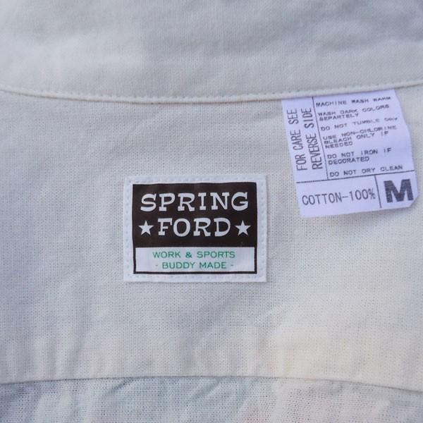 シャンブレーシャツ オフホワイト SPRINGFORD アメカジ メンズ 長袖 ワ