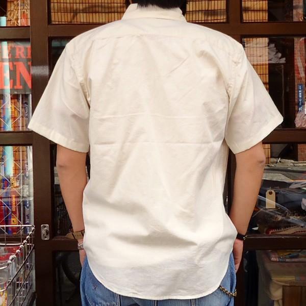 シャンブレーシャツ オフホワイト 半袖 BUDDYオリジナル SPRINGFORD