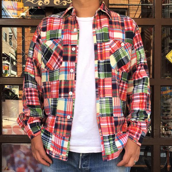 パッチワークネルシャツ BUDDY オリジナル SPRINGFORD レッド