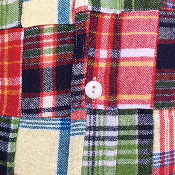 パッチワークネルシャツ BUDDY オリジナル SPRINGFORD レッド