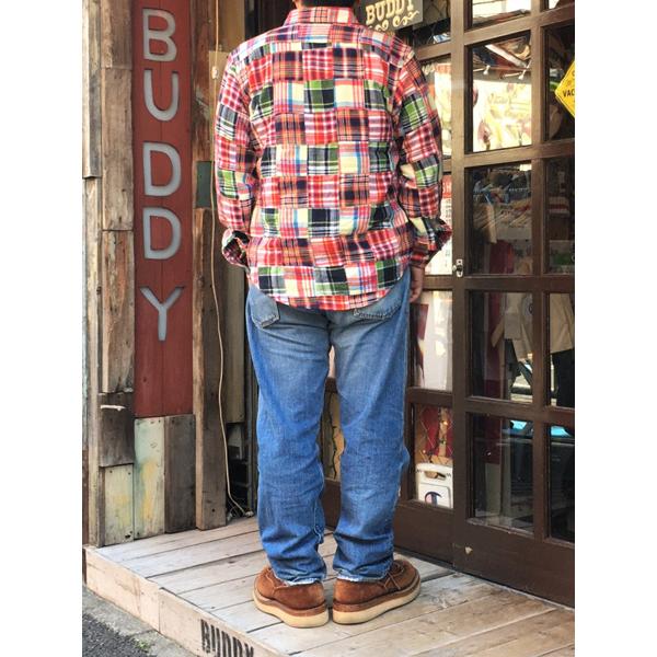 パッチワークネルシャツ BUDDY オリジナル SPRINGFORD レッド