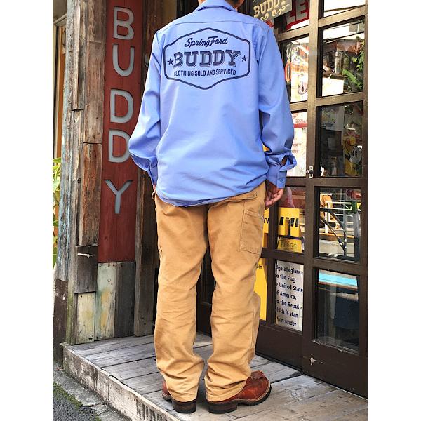 RED KAP（レッドキャップ） プリント入り ワークーシャツ ライトブルー