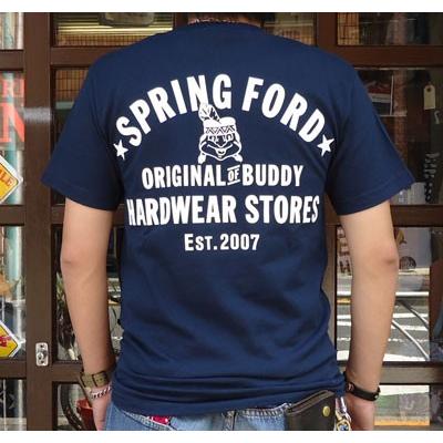 BUDDY オリジナル ★SPRINGFORD★ ポケット付きTシャツ ネイビー/ポケT アメカジ｜buddy-us-clothing｜02