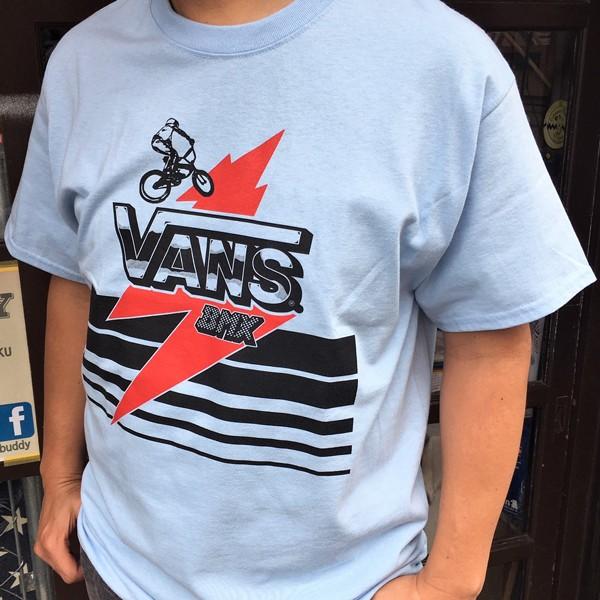VANS バンズ BMX BUDDY 別注 LightBlue Tシャツ ヴァンズ OLD VANS バンズ BMX BUDDY 別注 LightBlue Tシャツ ヴァンズ OLD