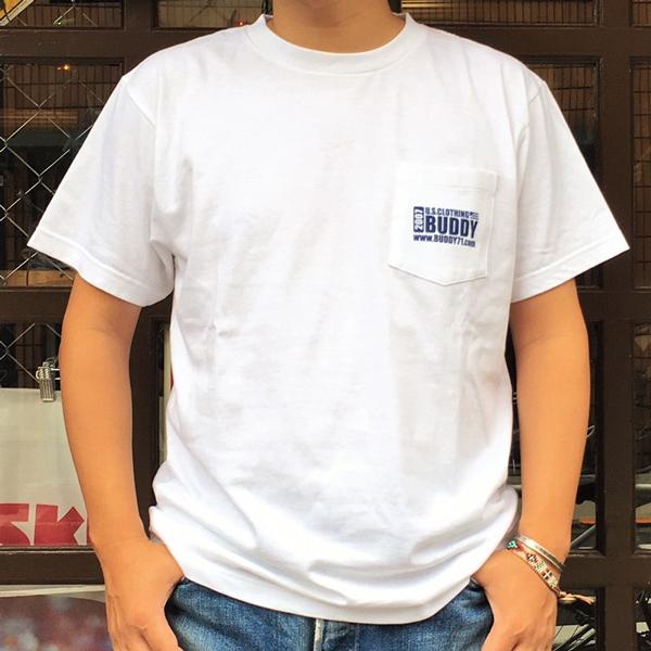 ポケット付きTシャツ ポケT BUDDY オリジナル 白T ホワイト アメカジ