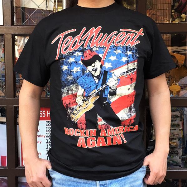 ROCKIN AMERICA AGAIN! Ted Nugent ツアーTシャツ テッドニュージェント アメリカ バンドT ロックT 星条旗 ハードロック ヘヴィメタル｜buddy-us-clothing｜09