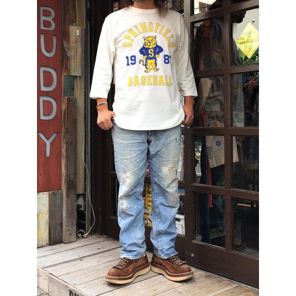 7分袖 Tシャツ ベースボールシャツ SPRINGFIELD TIGERS バックプリント