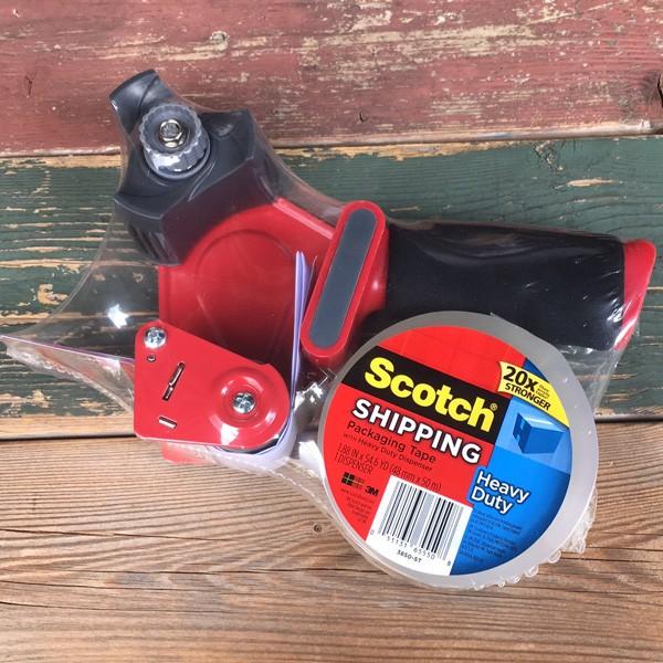 テープディスペンサー Scotch SHIPPING Packing Tape WITH Heavy Duty Dispenser パッキング