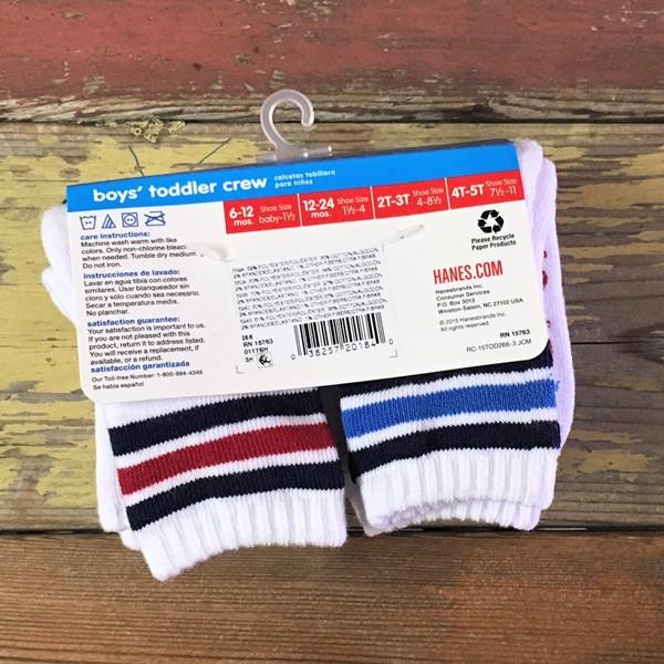 Hanes（ヘインズ） キッズ ベビー ソックス Hanes KIDS SOCKS 2T-3T