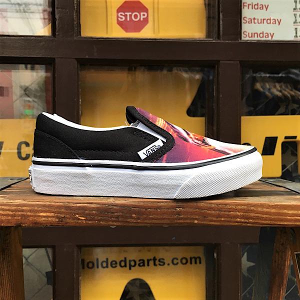 VANS Classic Slip-O バンズ サメ柄 Shark Sunset Black/True