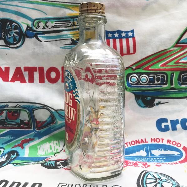 ビンテージ 70年代 LOG CABIN SYRUP EMPTY BOTTLE ログキャビン