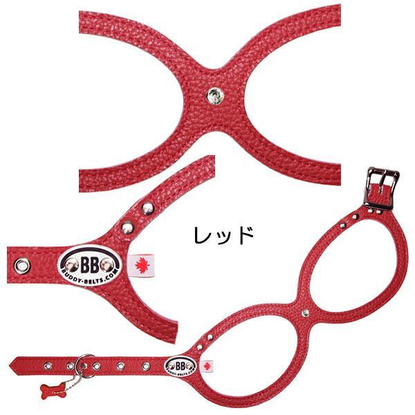 ☆バディベルト☆buddybelts レッド　1号　フルストーン 胴輪 ハーネス バディーベルト 1号 スワロ胸中央1個・スワロベルトに