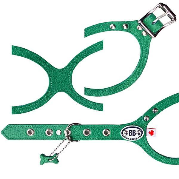バディーベルト ハーネス 2.5号 Emerald エメラルド 小型犬 ペット レザー 本革 BUDDYBELT バディベルト 犬用 胴輪 リングハーの画像