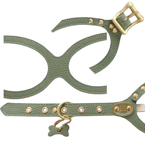 バディーベルト ハーネス 3.5号 セージ Sage 小型犬 ペット レザー 本