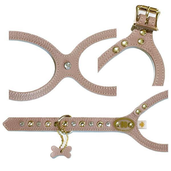 バディーベルト ハーネス 5号 ラテ Latte スワロフスキー付 小型犬 ペット レザー 本革 BUDDYBELT バディベルト 犬用 胴輪 リング