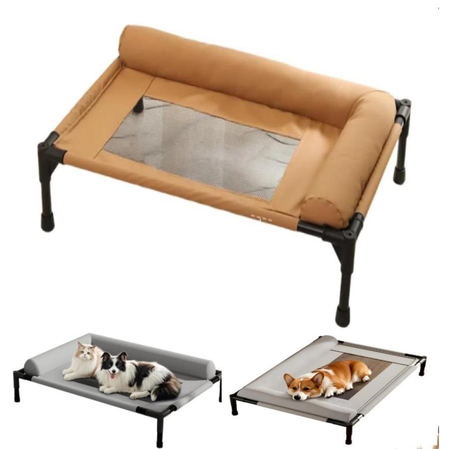 犬 ベッドドッグコット、防湿通気性メッシュ、オフグラウンド設計、ソファ、強くて安定している、組み立てが簡単、軽量で持ち運びに便利、サマーペットマット、（Yahoo!・Buddyストア）