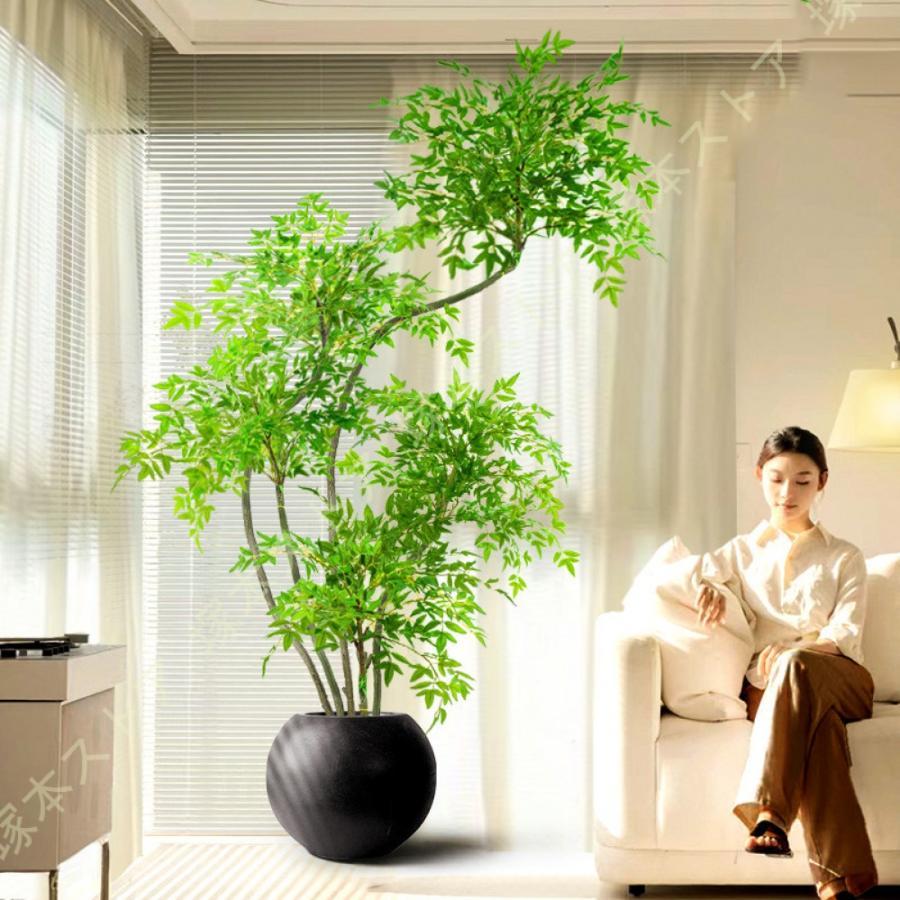 フェイクグリーン 人工観葉植物 幸福ノ木 フェイクツリー 人工観葉植物 大型 造樹 インテリア リアル おしゃれ 観葉樹 シンプル オフィス 室内 店舗 鉢付き（Yahoo!・Buddyストア）