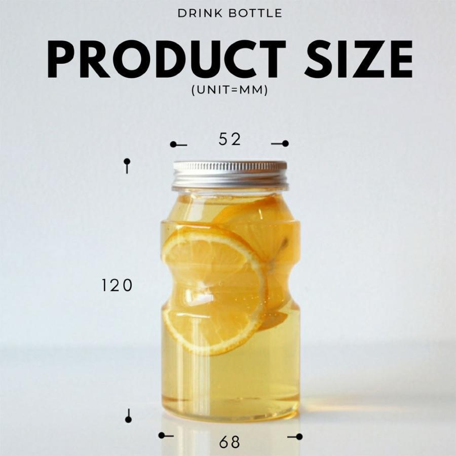 テイクアウト ドリンクボトル おしゃれ ボトル容器 315ml lactate 銀蓋 ボトルドリンク 100個セットの画像