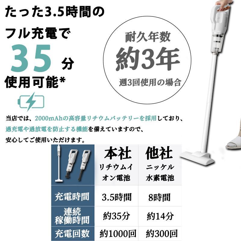 最新型 コードレス掃除機 スティック型 サイクロン式 コンパクト 軽量 ハンディクリーナー スティッククリーナー コードレスクリーナー サイクロンクリーナー｜buddystore｜08