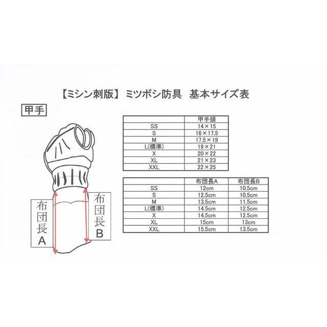 剣道防具　ミツボシ洗える甲手　VIXIAバイオメッシュ「虎」　SS〜X　M-60020｜budo-shop｜14