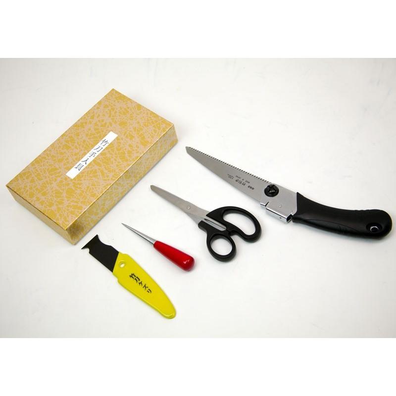 竹刀手入具セット（はさみ・目打ち・のこぎり・竹刀削り）手入れ具