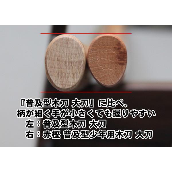赤樫 普及型少年用木刀 【樫 樫製 普及型木刀 大刀 軽量 細め 剣道形】 |  | 03