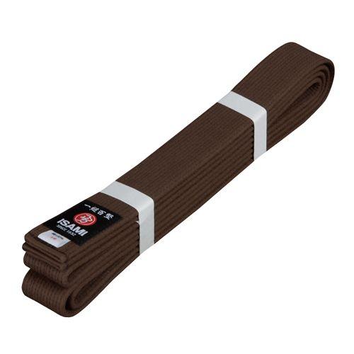 空手帯 刺繍 先入れネーム 対応 空手用 帯 厚芯 茶帯・赤帯 イサミ