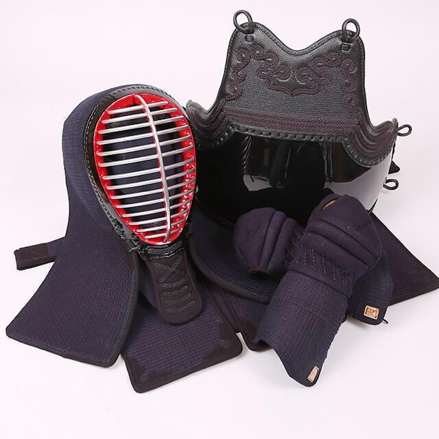 東山堂 ミツボシ製『天』エリート6mm十字刺織刺剣道防具セット /496