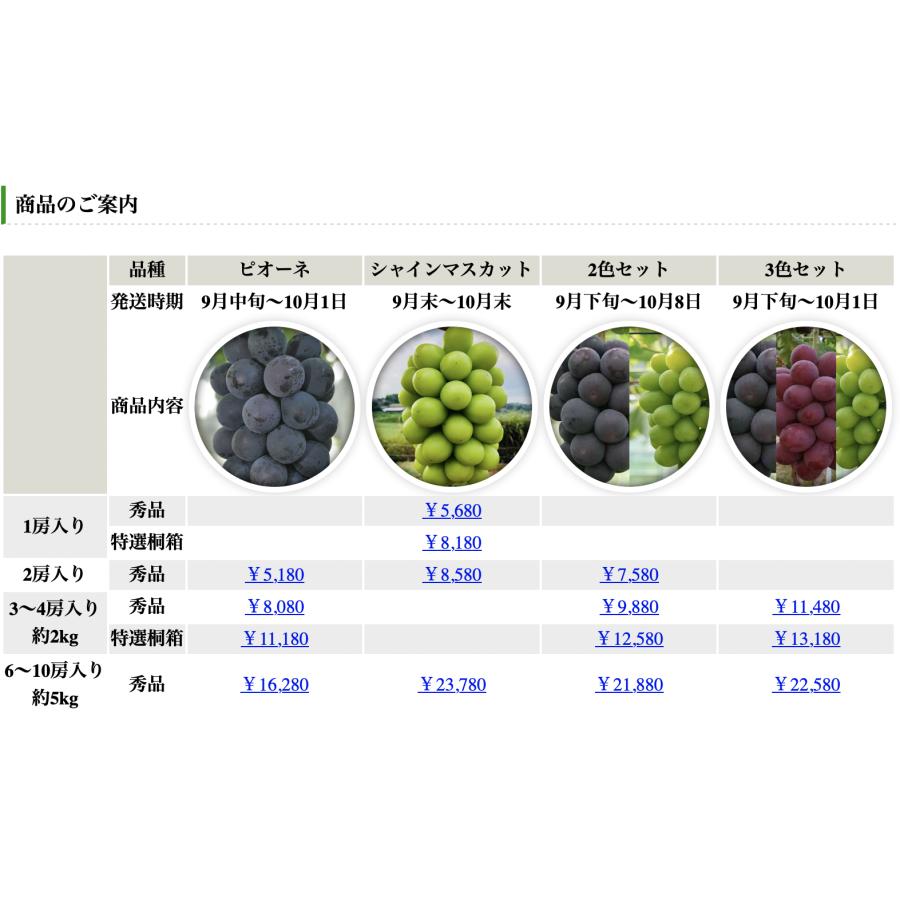 特選・桐箱】ピオーネ 約2kg 3~4房【2024年産予約・発送9月中旬~】農家