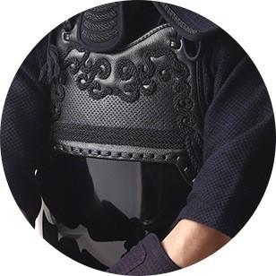 剣道 防具 セット　頂（黒）６ｍｍ　総織刺　具の目刺し Mサイズ・Ｌサイズ_9