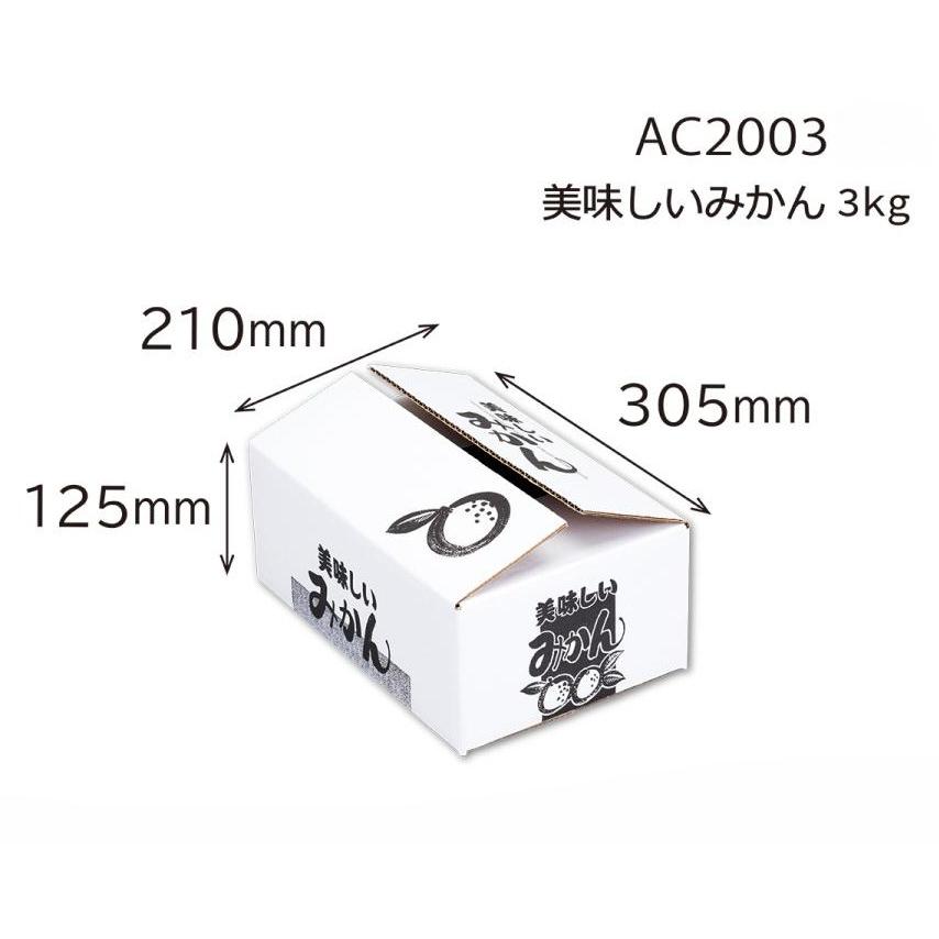 みかん発送用送り箱】美味しいみかん 3kg（10枚入） 内寸：210×305
