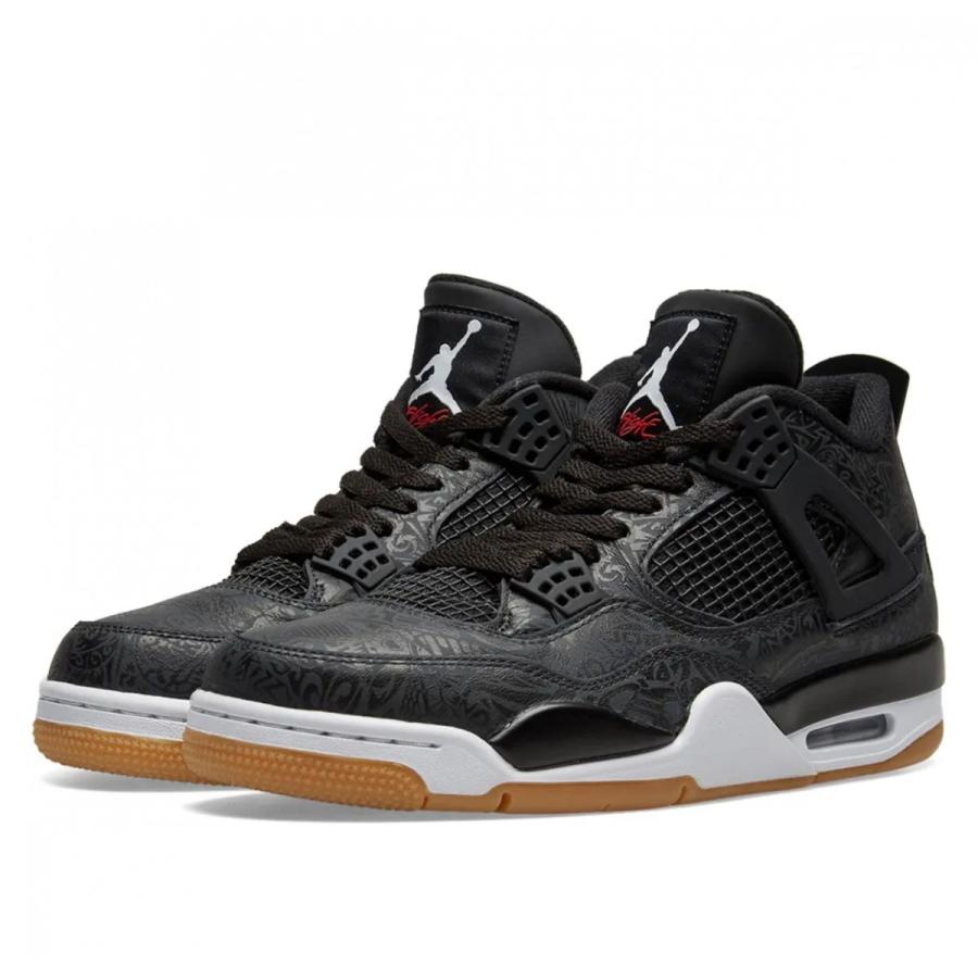 jordan retro 4 black white gum