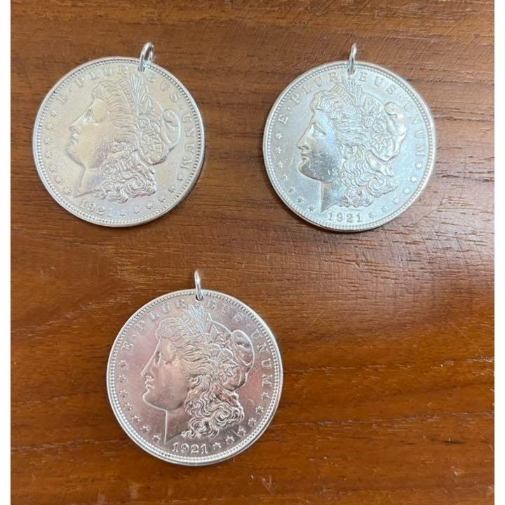 本物アメリカ銀貨 モルガン 1ドル ペンダント ネックレス ヘッド