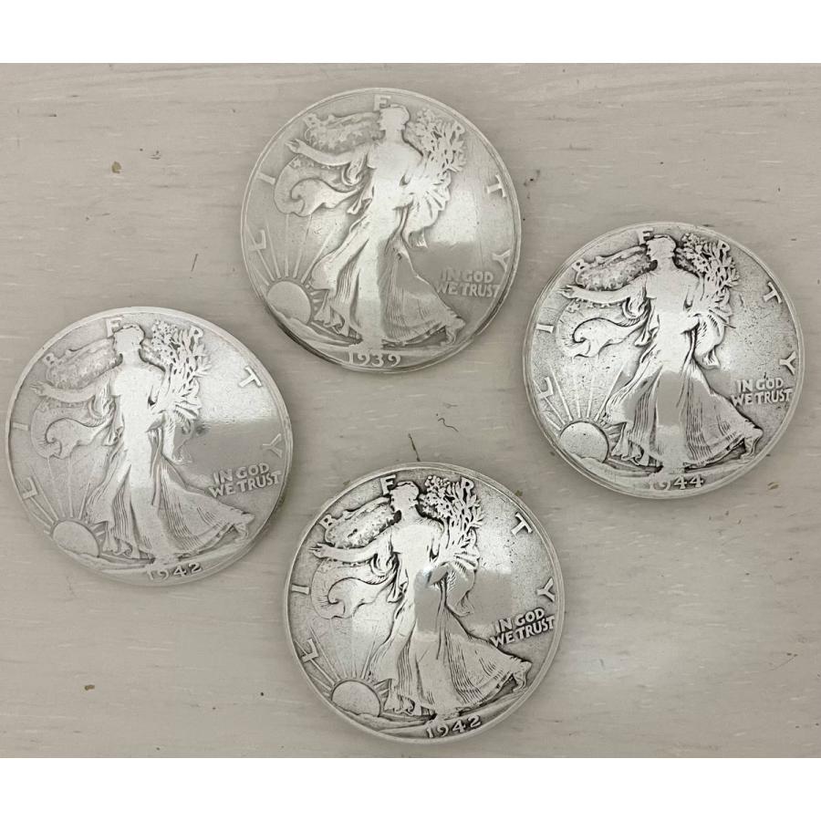 アメリカ 銀貨 リバティーコイン 4枚組 ハーフダラー 楽天市場】【送料無料】本物 50セントコイン使用 ハーフダラー銀貨 直径31mm  ウォーキングリバティー コインコンチョ Silver900 シルバー900 燻し加工済み シルバーアクセサリー コンチョ シルバーコンチョ【メール便  ...