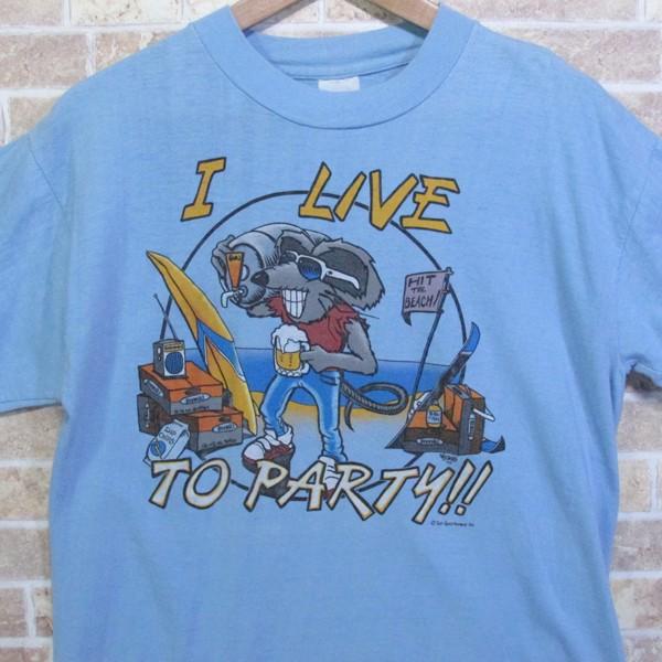 オールド 古着 Tシャツ Sun Sportswear パーティー I LIVE TO オールド 古着 Tシャツ Sun Sportswear パーティー I LIVE TO