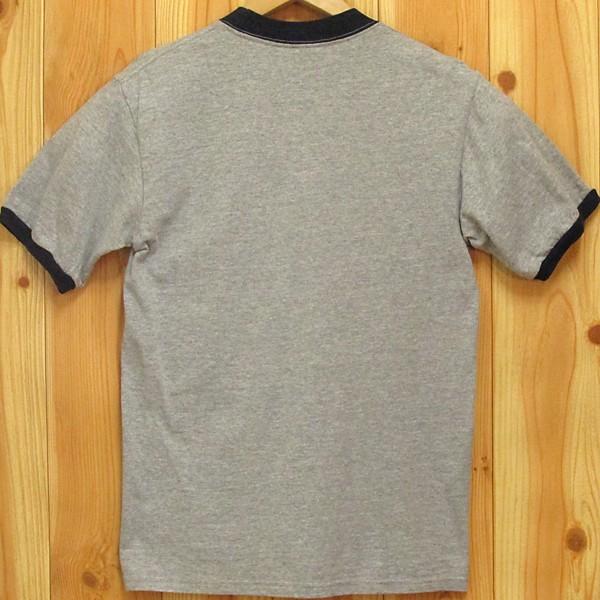 USA古着 NEW YORK リンガー Tシャツ S フェルト文字 トリム