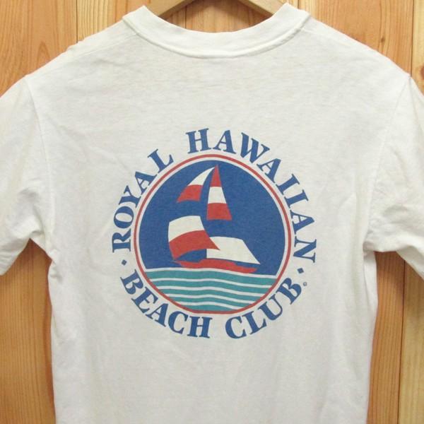 ビンテージ古着 Tシャツ ROYAL HAWAIIAN BEACH CLUB Stadman/ステッドマン M 80年代 アメリカ製 バックプリント｜buffalohip｜04