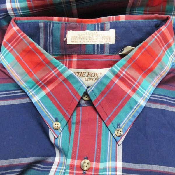 USA古着『チェック長袖シャツ THE FOX COLLECTION XL』ボタン