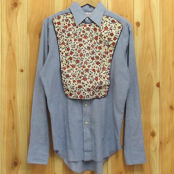 貴重 ビンテージ ラングラー ウエスタンシャツ フロントエプロン Wrangler USA製 M 筆記体タグ 前掛け レア シャンプレーシャツ