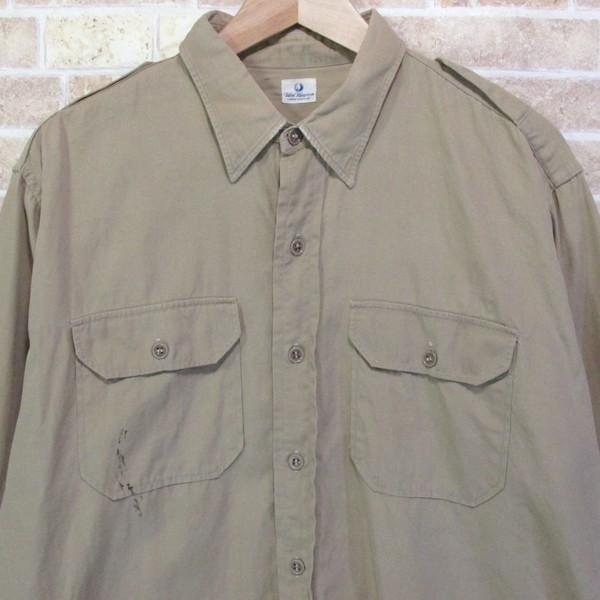 50s60s USA ヴィンテージ 無地 ワーク WTG シャツ マチ付き 古着 40s 50s vintage ヴィンテージ マチ付き ウール ワークシャツ