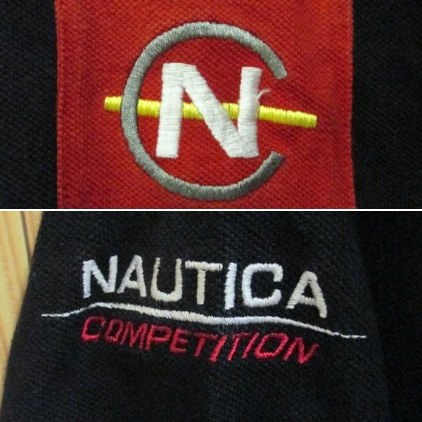 古着 ポロシャツ NAUTICA COMPETITION ノーティカ 黒 M : BUFFALOHIP 