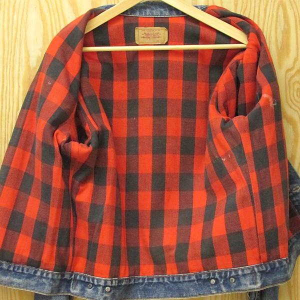 80s リーバイス 71411-0816 Gジャン チェック柄ライナー 40L 80s リーバイス 71411-0816 Gジャン チェック柄ライナー 40L