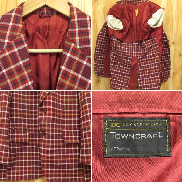 TOWNCRAFT 古着 テーラードジャケット JCPenney ストアブランド TOWNCRAFT 古着 テーラードジャケット JCPenney ストアブランド