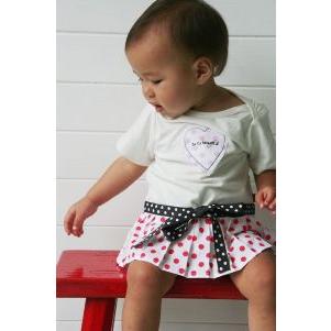 リトルドッグラフド　スカート付ロンパース/Tutu-rompers　黒リボン | 